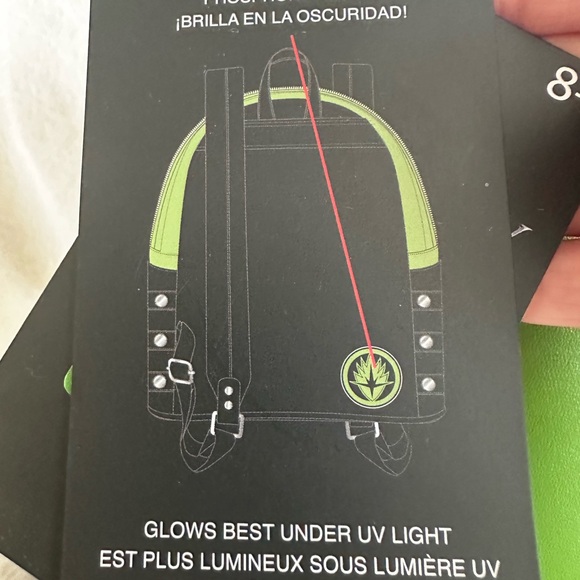 Marvels Infinity Saga of Gamora (Glow in  the dark logo on the back) Loungefly main image 7